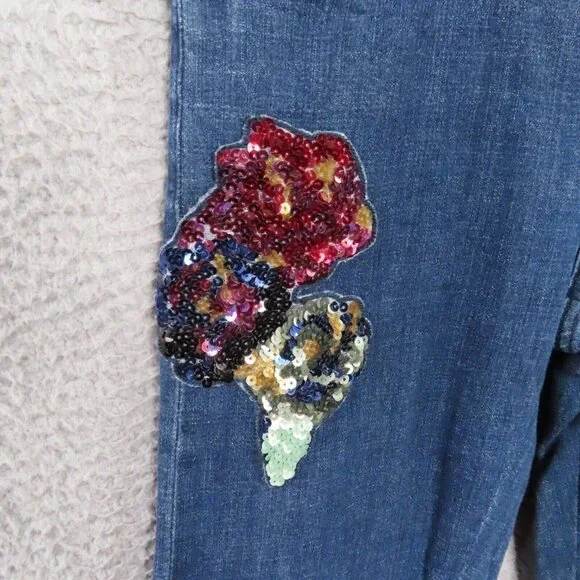 Anthropologie Pilcro and the Letterpress Jeans 26 Slim Sequin Boyfriend Bling - Picture 2 of 13